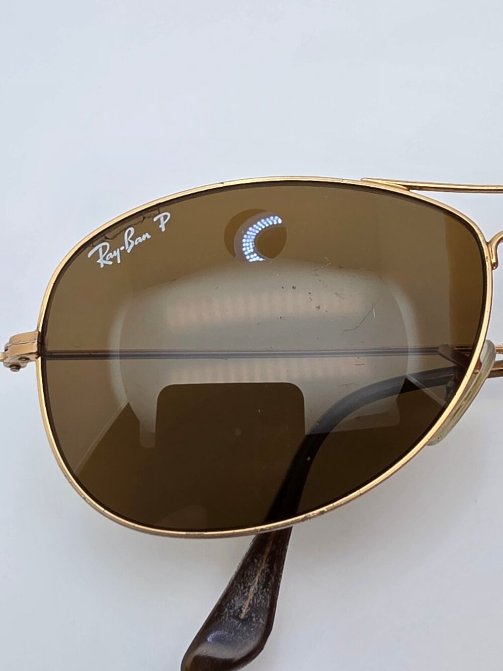 Ray-Ban RB3362 Cockpit Gold Frame Polarized Brown B-15 Lens Aviator Sunglasses - Picture 15 of 16